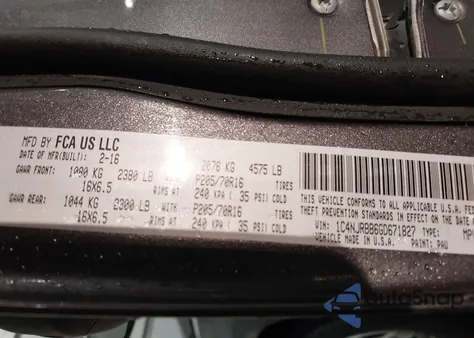 2016 Jeep Patriot Sport z USA, uszkodzony, nr VIN 1C4NJRBB6GD671827